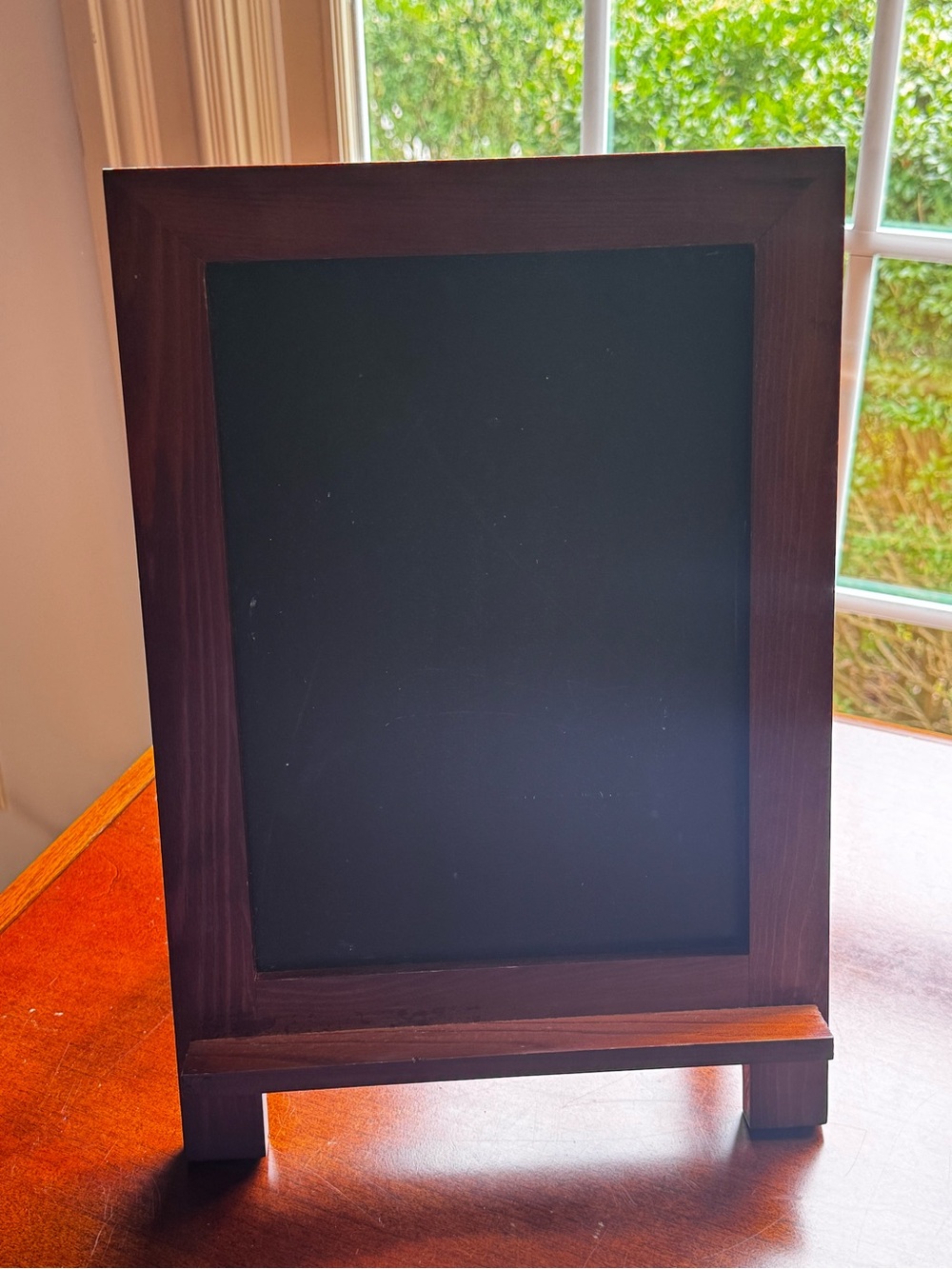 Wood-Frame Chalkboard table/counter top Easel.  Great for parties or kids.
